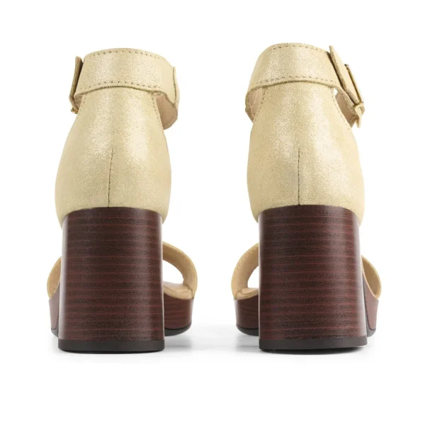 Sandals*Bullboxer Sandal With Heel Gold 256000E2L_Plattd