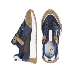 Sneakers*Bullboxer Sneaker Beige-Navy Atp001E5Labenykb