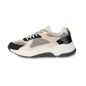 Sneaker Low*Bullboxer Sneaker Black/Sand 077034F5S_Blsdtd