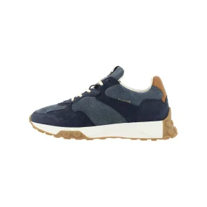 Sneaker Low*Bullboxer Sneaker Low Blue/Tan 170P21384Abluesu