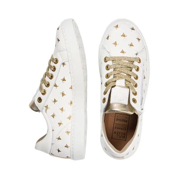 Sneakers*Bullboxer Sneaker White/Gold Ahm024E5L_Whpnkb